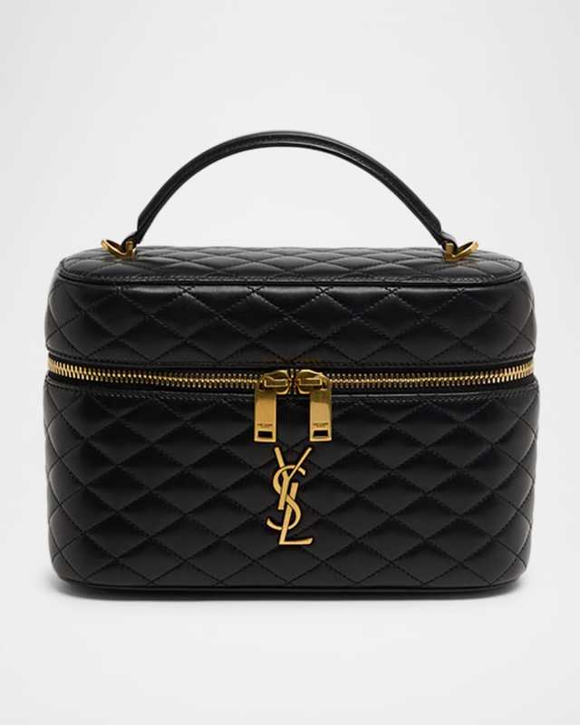 Gaby Large YSL Vanity Bag in Quilted Leather